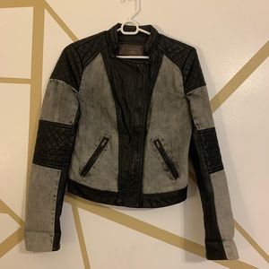 Leather Denim Jacket by Ci Sono SM